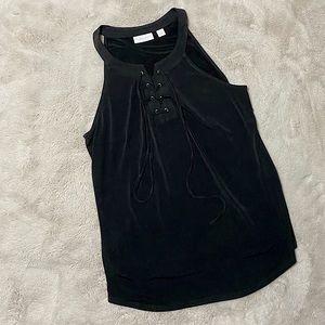 LIQUIDATING New York & Company Tie String Blouse